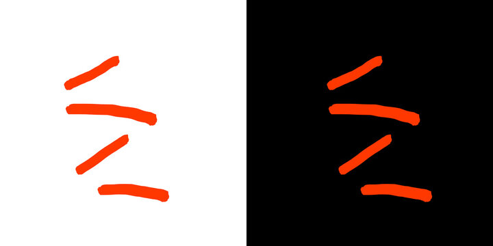 Orange abstract lines illustration on transparent and black backgrounds for modern design and technology concepts.