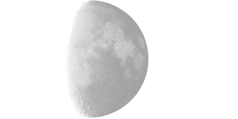 Crescent moon close-up photo, cratered lunar surface in grayscale, night sky astronomy and space exploration concept © jawadfi