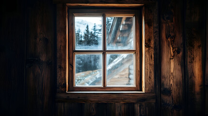Obraz premium old wooden window