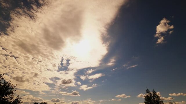 Beautiful Cloudscape With Changing Sky Timelapse
