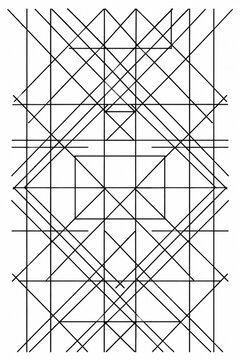 abstract geometric grid pattern line art 