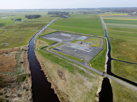 Aerial View of Bergermeer Underground Gas Storage Facility, The Netherlands
