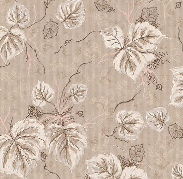 3D floral pattern with a refined stripe effect, designed for seamless digital textile printing, creating a unique jacquard-inspired look without requiring jacquard fabric. 