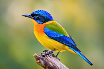 Obraz premium The Most Beautiful & Colorful Bird on a Flower Tree! 😍🐦🌸”
