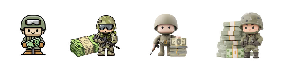 Obraz premium Transparent soldier 3d character shown world conflict concept for decoration.