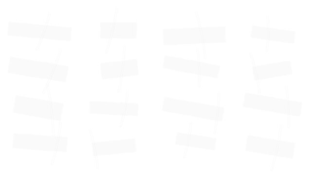 A collection of sixteen rectangular white paper strips arranged in a grid pattern on a solid black background, for projects
