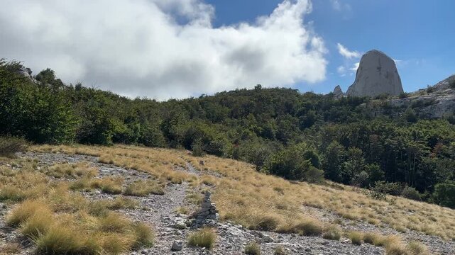 Walking on Velebit mountain in Croatia