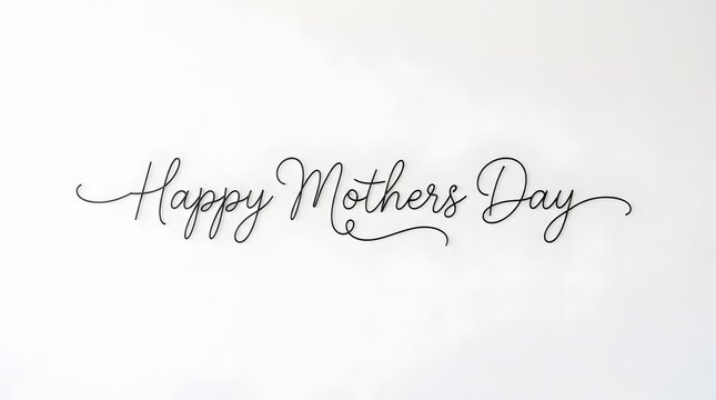Elegant script calligraphy lettering for happy mothers day greeting card