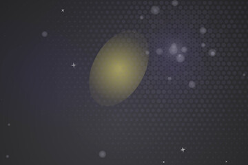 Obraz premium Abstract dark background with geometric hexagon pattern and soft glowing light flares
