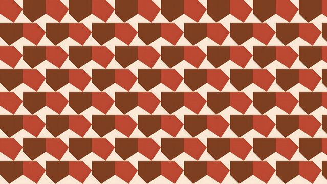 Retro geometric pattern with interlocking shapes orange abstract wallpaper