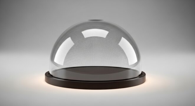 Modern dome lamp on dark base