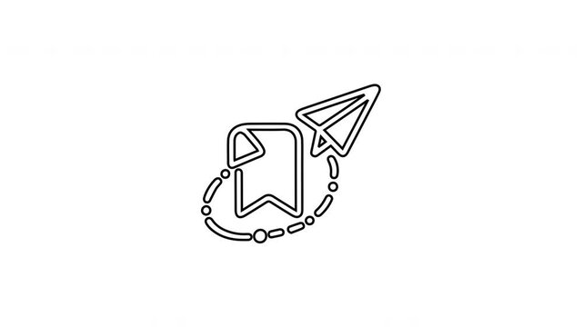 Minimalist Abstract Outline of a Cute Face with Simple Shapes