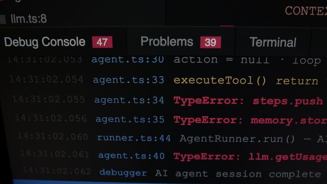Error Fatal AI System Crash coding Chatbot Virus Corrupts Data red Screen of Death Digital Failure Concept