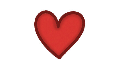 Fototapeta premium Cute Red Heart Hand Drawn Doodle Love Clipart PNG Illustration Isolated on Transparent Background