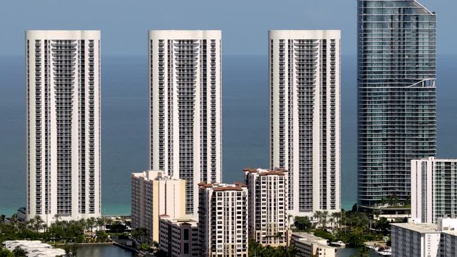 Oceanfront condominiums Sunny Isles Beach Miami Dade county Florida 2026 4k 24fps