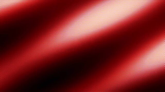 Abstract Halftone Dots Motion Background Showing Red Glowing Diagonal Wave Light Stripes Dynamic LED Waveform Pattern