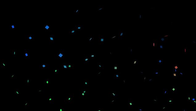 Colorful Confetti Explosion Animation on Transparent Background 4K