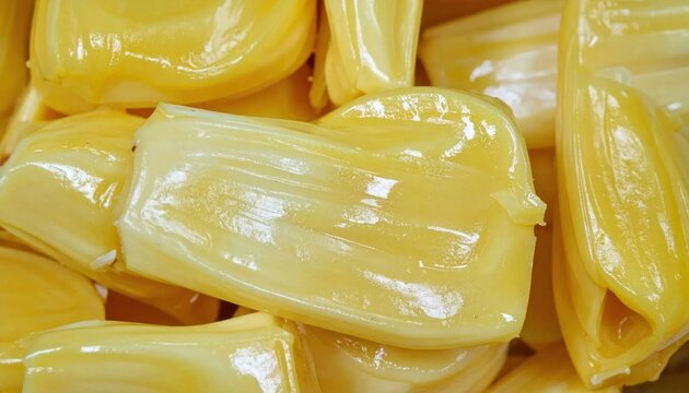 Pile of sweet ripe jackfruit bulbs.