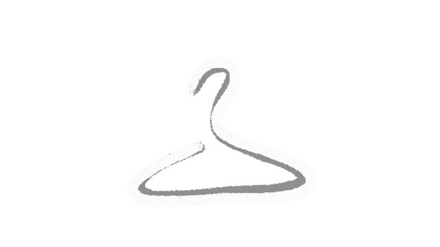 Hand Drawn Wire Clothes Hanger Closet Vector Doodle Clipart Transparent PNG