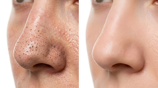 Blackhead removal before and after results | Deep pore cleansing skincare treatment | How to get rid of blackheads on nose | Clogged pores vs clear skin comparison