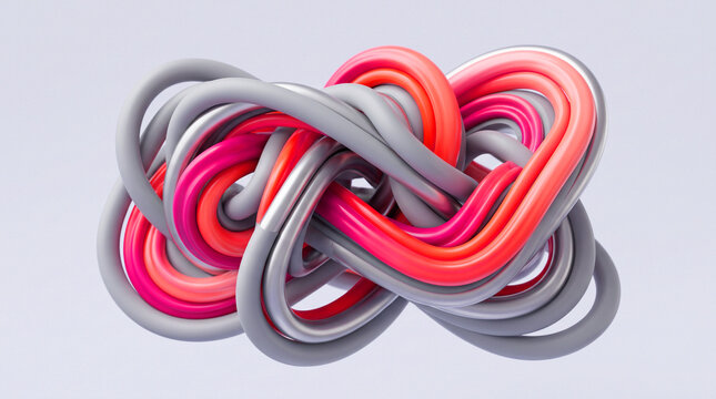 red cable on white background