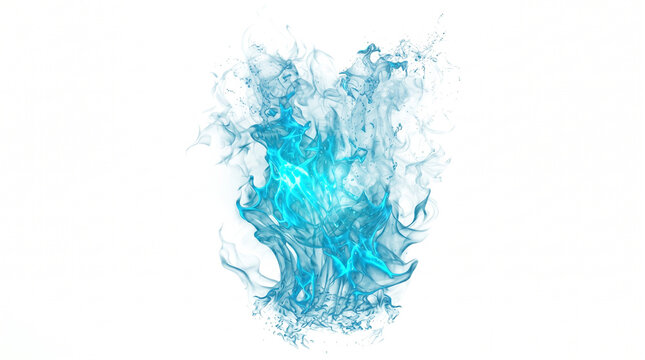 blue smoke on white background