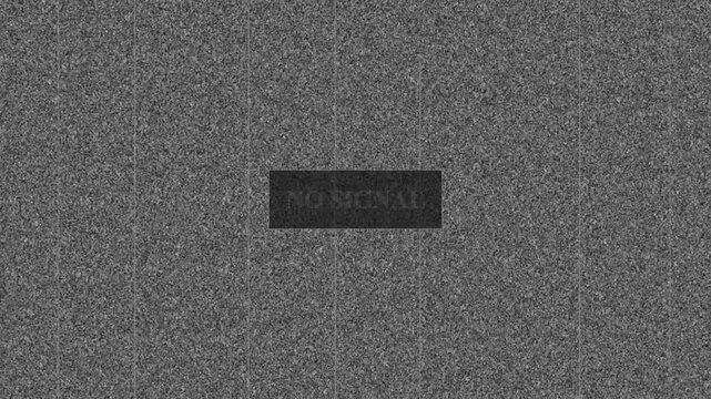 No signal warning label on textured gray background