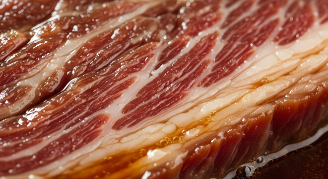 Close up of raw meat showing textures and details on a transparent background