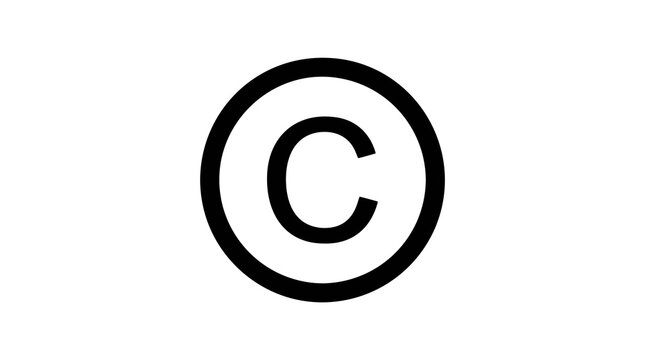 Copyright symbol icon design