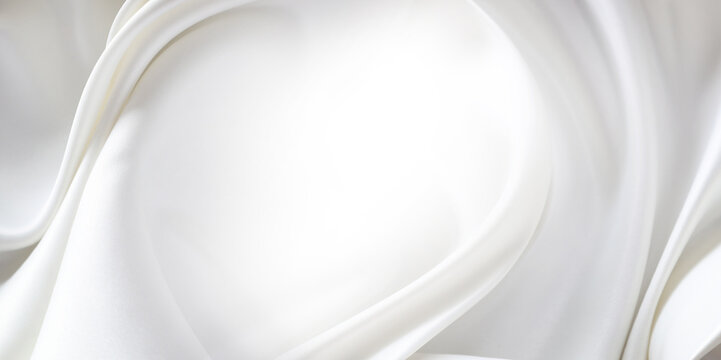 White silk fabric