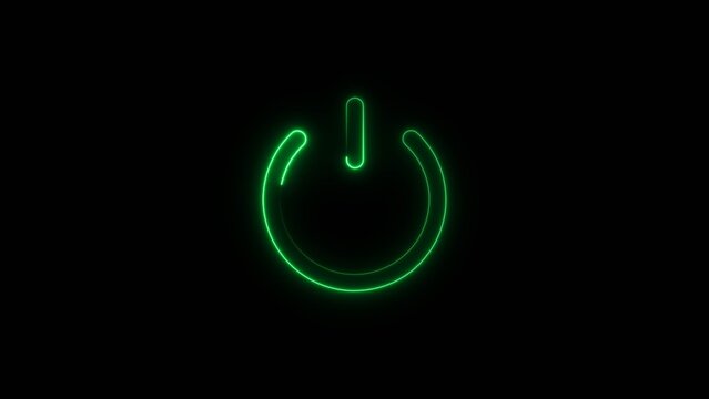 abstract power button icon blue color 4k illustration. start turn on off button 4k illustration. Beautiful switch power reset button symbol in transparent. 