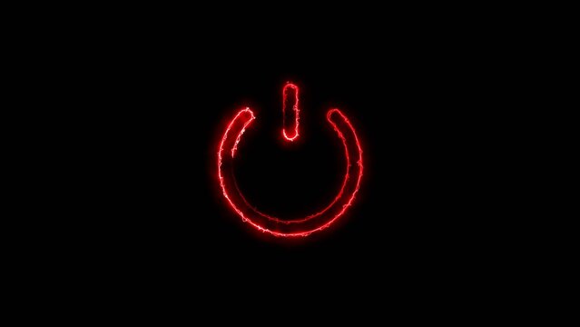 abstract power button icon blue color 4k illustration. start turn on off button 4k illustration. Beautiful switch power reset button symbol in transparent. 
