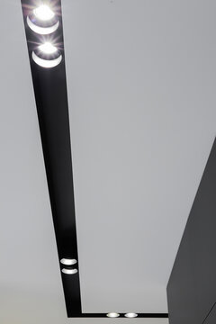 Black ceiling magnetic track lights