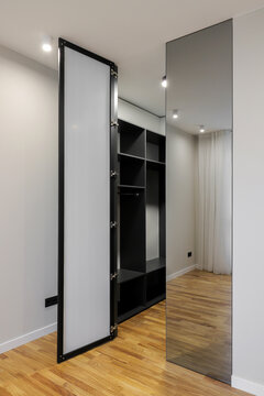 Dressing room glass door mirror