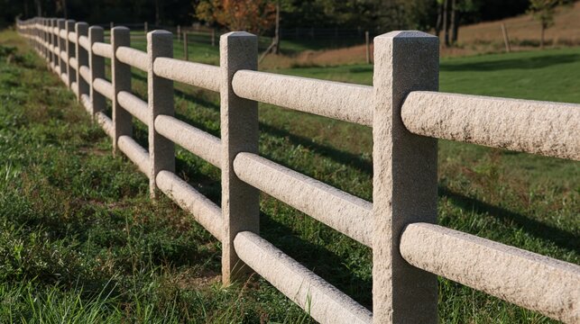 elegant smooth limestone split rail fence design