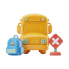 Fototapeta premium 3d school and education icons for back to school