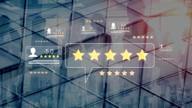 Customer centric review and rating system support product review, digital rating concept, and customer give good trust by visualizing people choice through stars and feedback content technology Marrow
