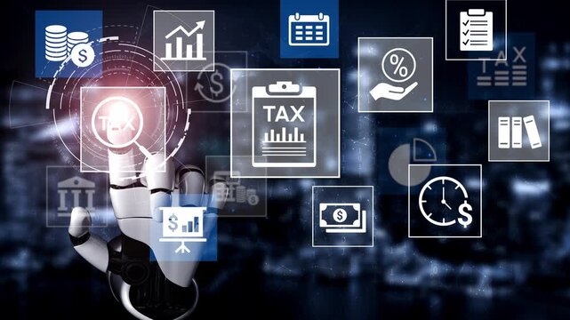 Advanced Automation in Financial Technology with Robotic Hand, Graphs, and Tax Documentation Illustrating Digital Economy Concepts. Entropy.