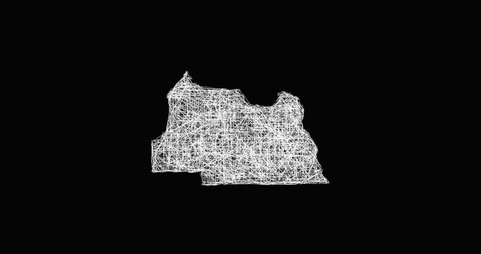 Sketch Seminole outline map animation - smooth progressive reveal