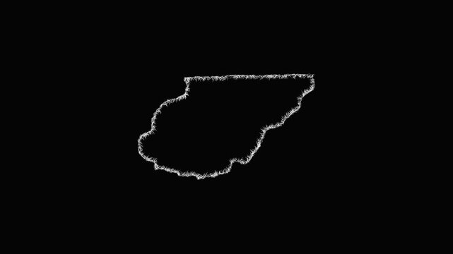 Sketch Union outline map animation - smooth progressive reveal
