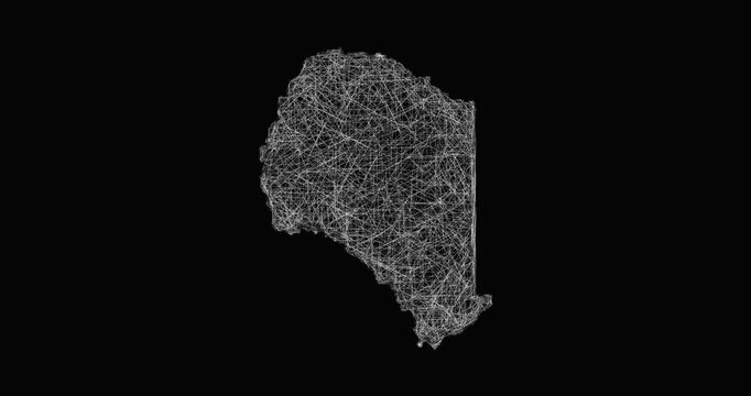 Sketch Suwannee outline map animation - smooth progressive reveal