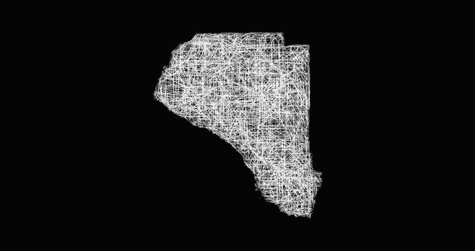 Sketch Taylor outline map animation - smooth progressive reveal