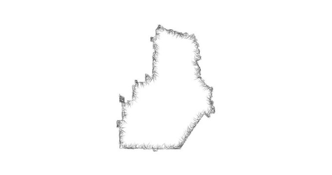 Sketch Houston outline map animation - smooth progressive reveal