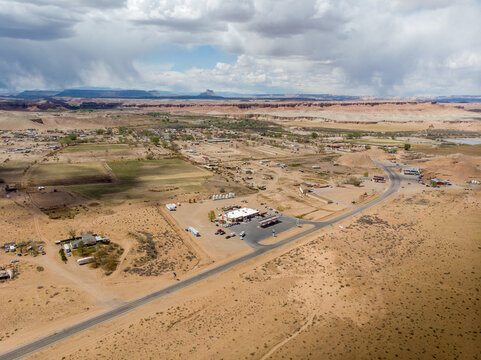 vue du ciel de hanksville dans l'utha