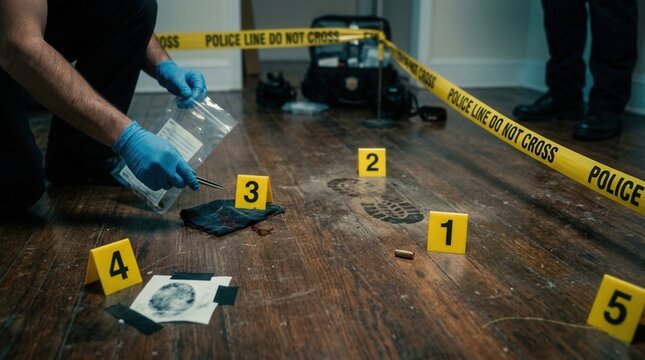 Crime Scene Investigation Gathering Evidence Forensic Detective Work