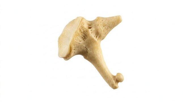 Detailed View Of A Single Pelvic Bone Isolated On White Background