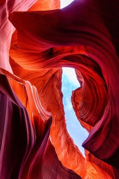 Radiant Sandstone Waves in Deep Slot Canyon Light
