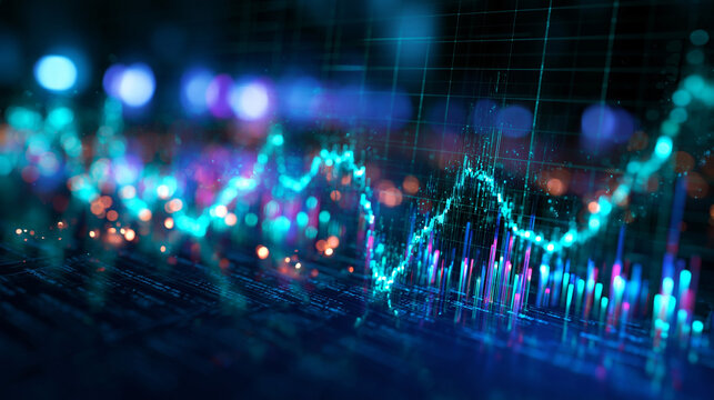 Digital Stock Market Chart and Financial Data Analytics