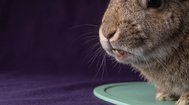 Rabbit dental malocclusion showing overgrown incisors and oral health issues