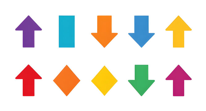 Arrow, up-arrow, colorful, set, icons, vector, graphic, graphic-design-asset, minimalist-icon, vector-shape, simple-arrow-icon, emblem, badge-element